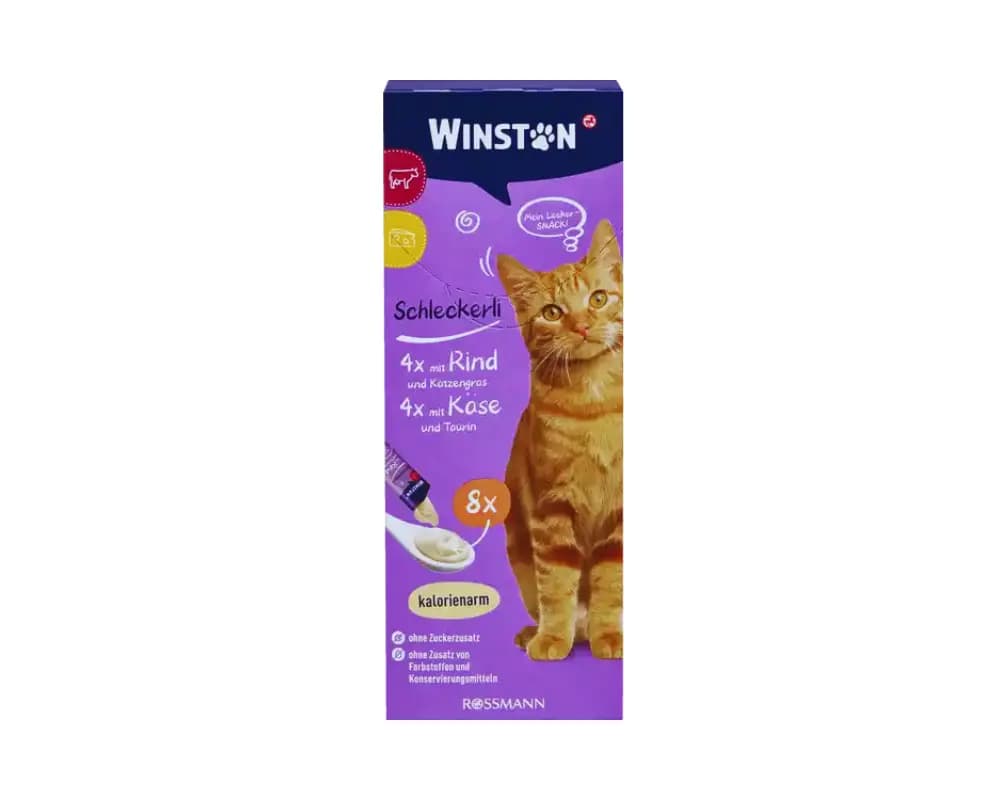 بستنی گربه وینستون طعم گوشت و پنیر یک عدد| Winston Liquid Cat Treat