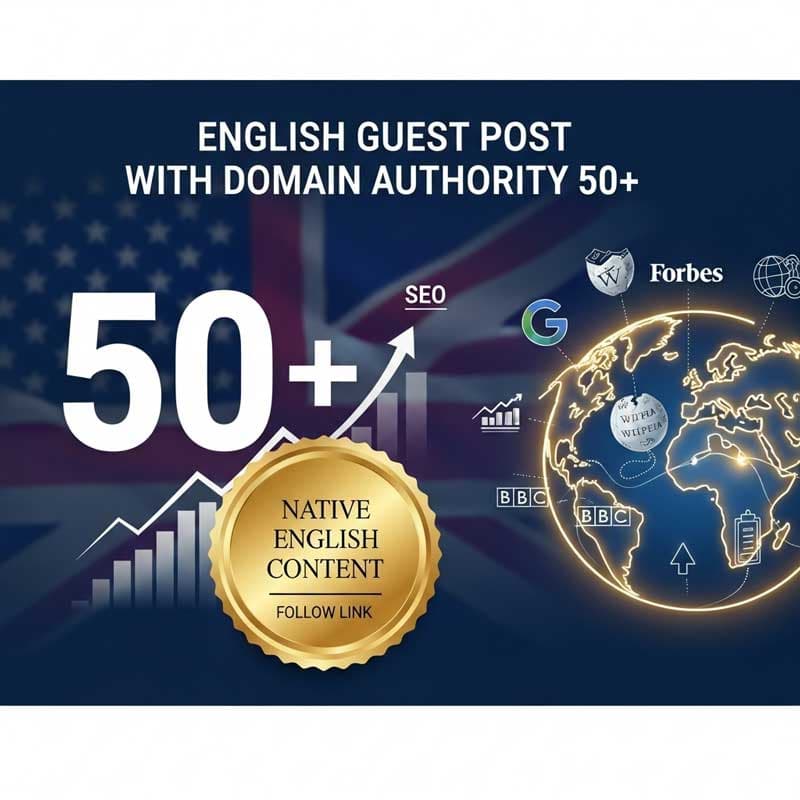 رپورتاژ آگهی سایت انگلیسی با دامین اتوریتی +50