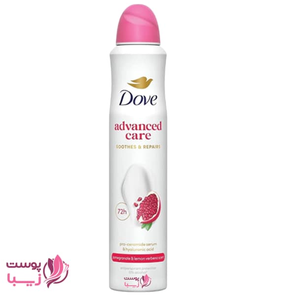 اسپری بدن ضد تعریق داو DOVE مدل Pomegranate & Lemon رایحه انار حجم 250 میل اورجینال