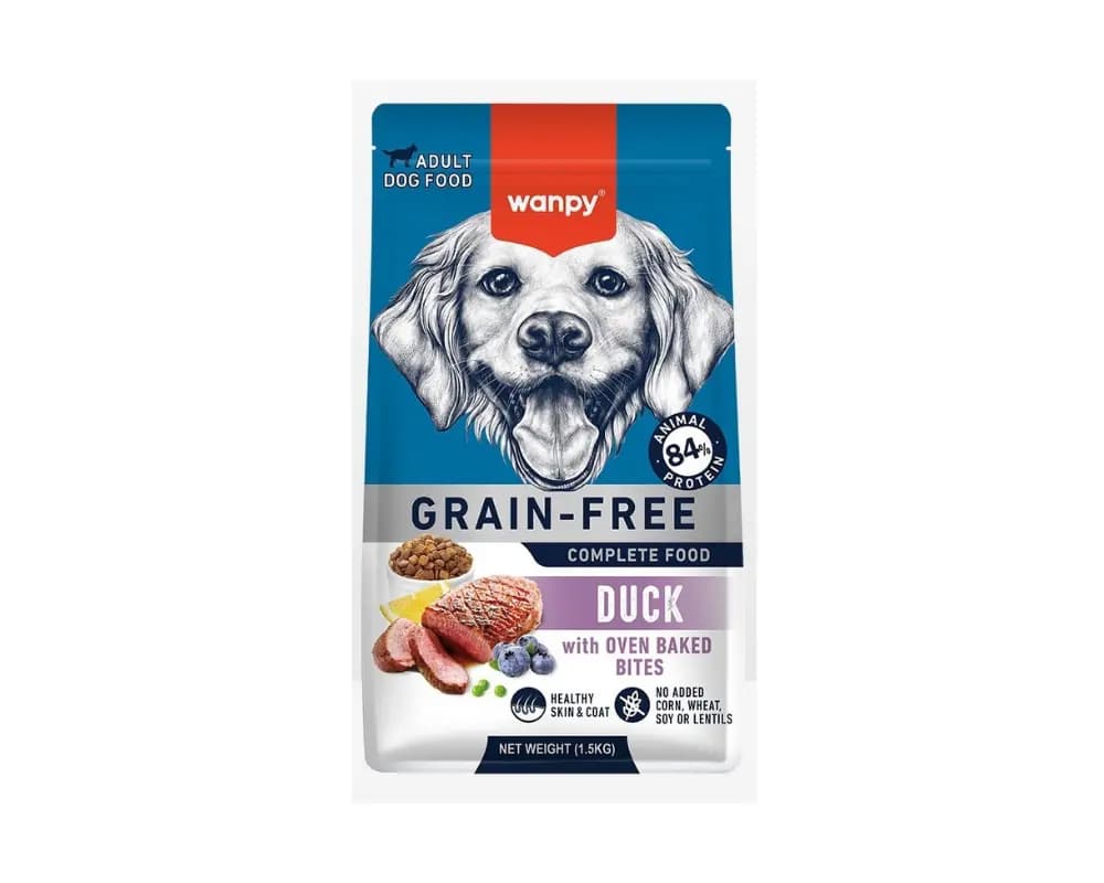 غذای خشک سگ ونپی طعم اردک wanpy dog food with duck بسته 1.5 کیلوگرمی