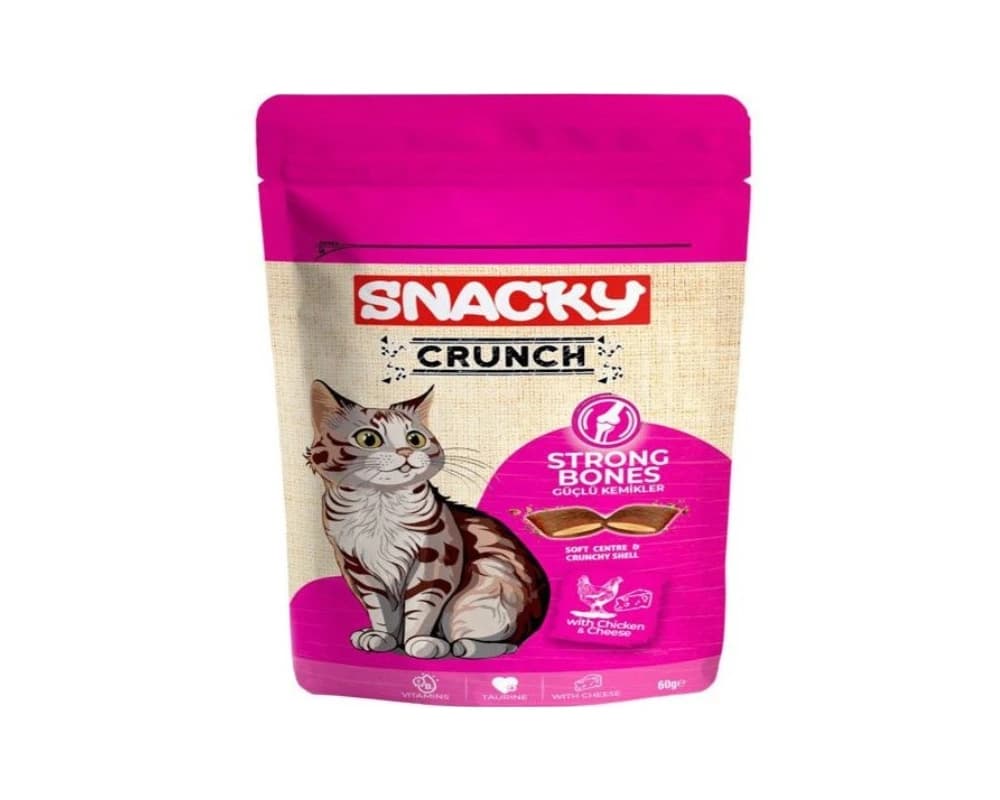 تشویقی گربه اسنکی تقویت کننده مفاصل و استخوان با طعم مرغ Snacky joint Care With Chicken وزن 60 گرم