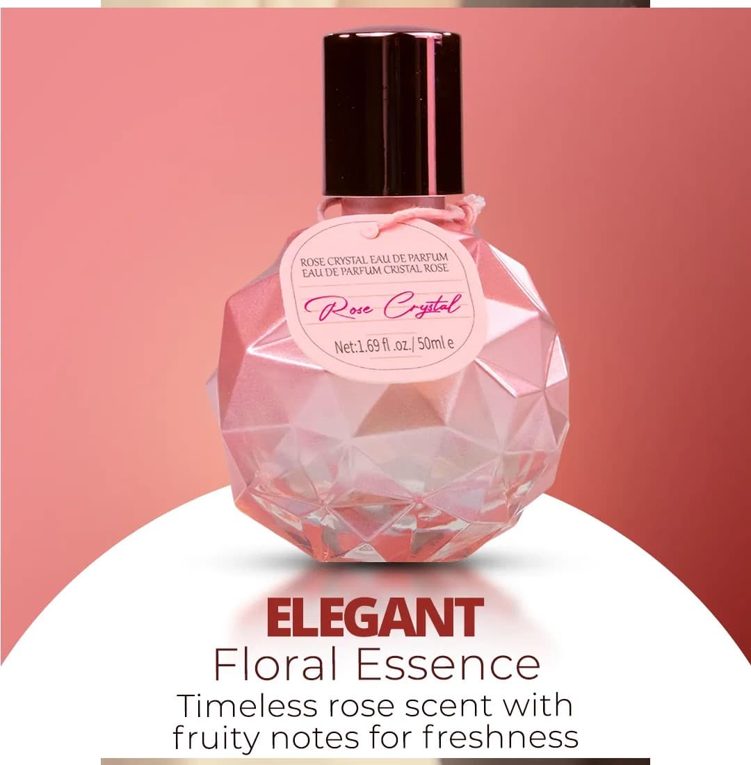 ادو پرفیوم مینیسو (رز کریستال)، مدل Miniso’s Rose Crystal Eau de Parfum، زنانه، 50 میلی گرم (تستر استفاده به میزان کم) — تصویر ۲