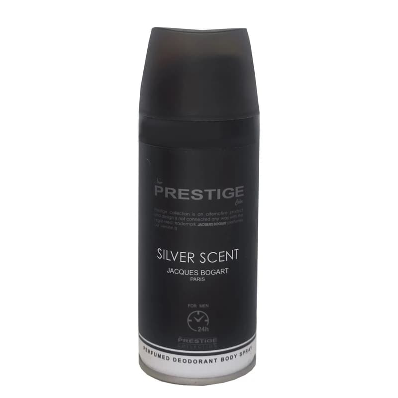 اسپری خوشبو کننده بدن مردانه پرستیژ مدل Silver Scent حجم 150 میلی لیتر
