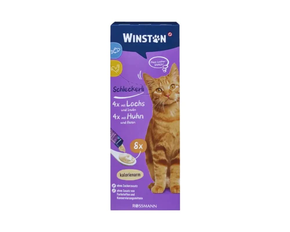 بستنی گربه وینستون طعم مرغ و ماهی (بسته 8 عدد) | winston cat liquid snack