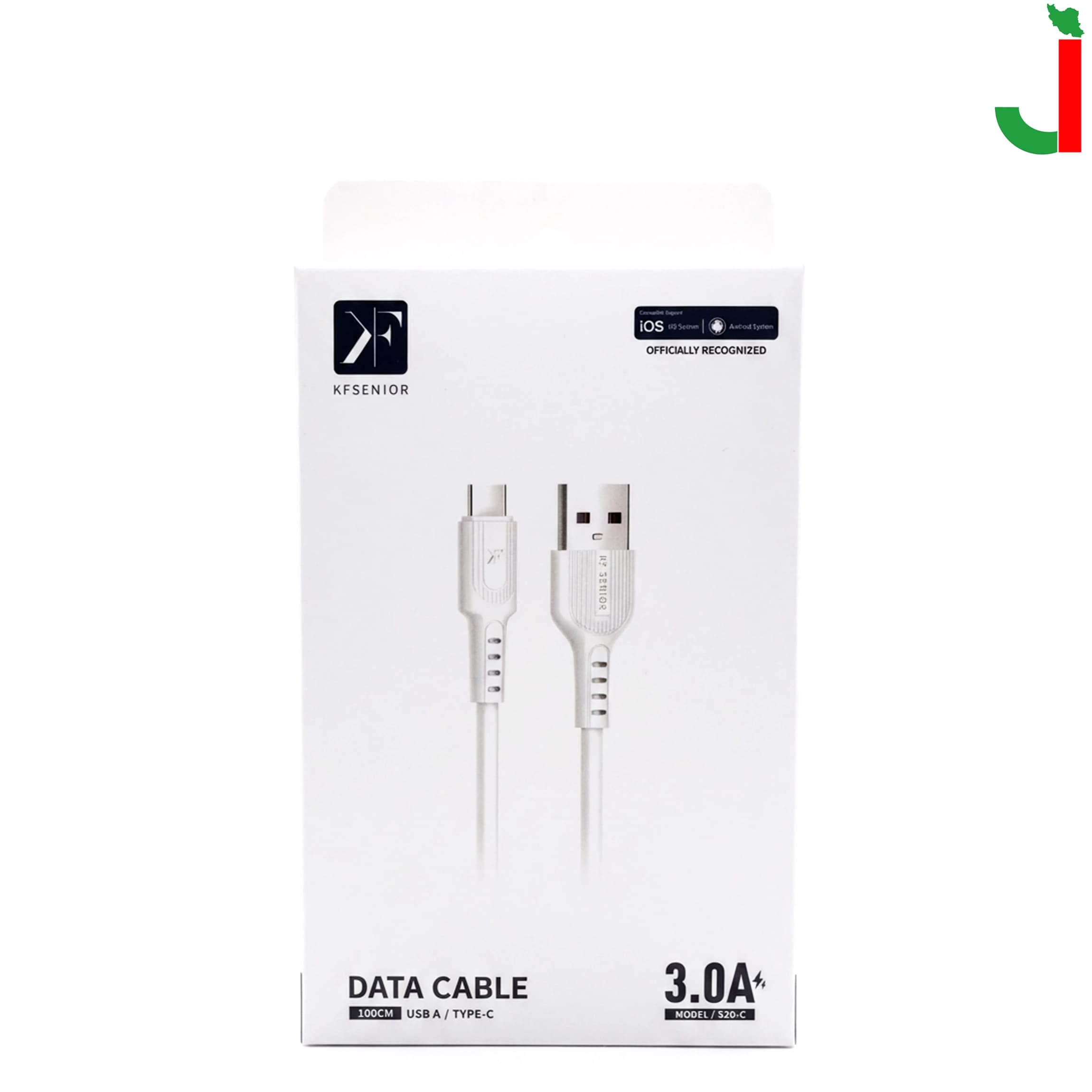 کابل شارژ تایپ سی KF مدل S20-C — تصویر ۲