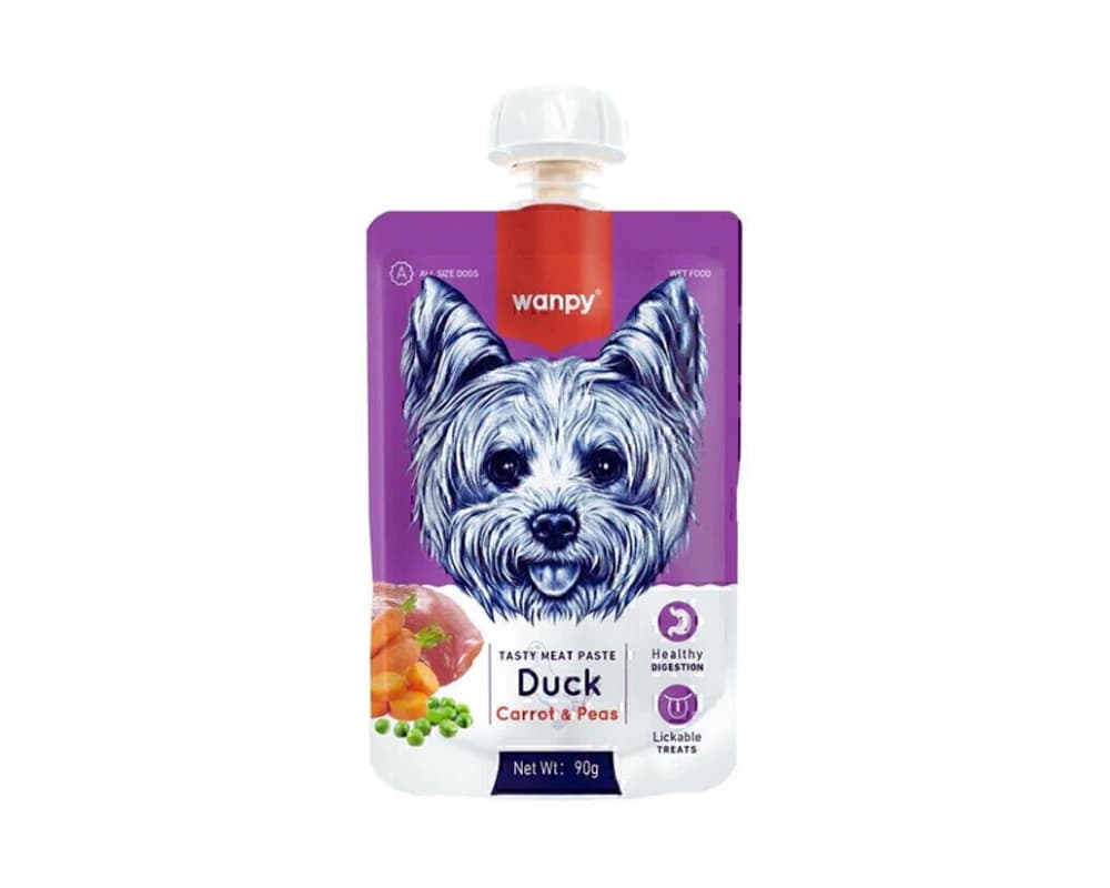 پودینگ سگ ونپی با طعم اردک، هویج و نخود وزن 90 گرم (Wanpy Dog Pudding) — تصویر ۲