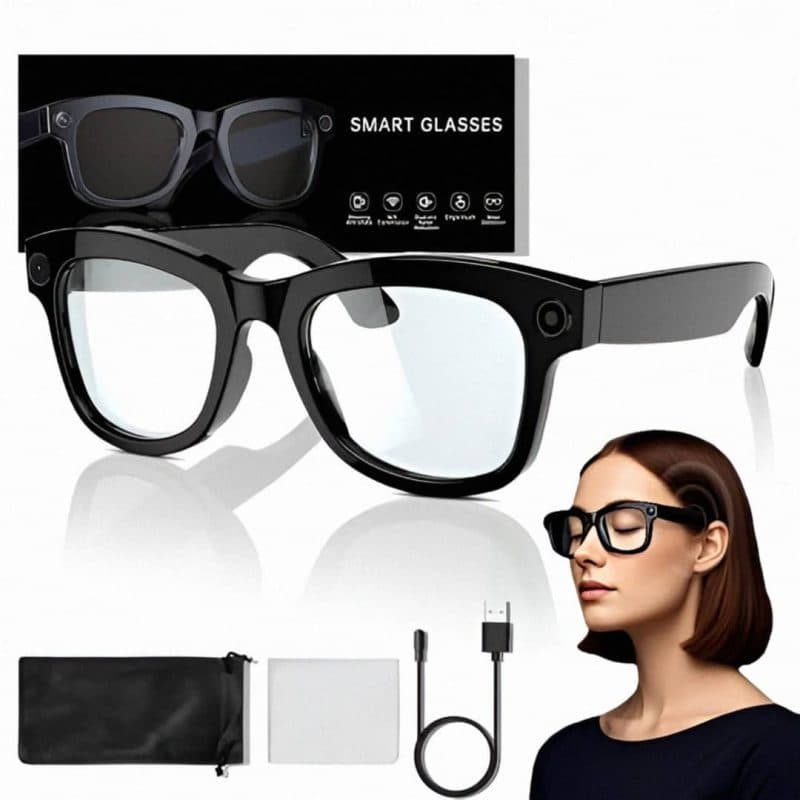 عینک هوشمند دوربین دار مدل Smart Glasses model M01 PRO — تصویر ۲