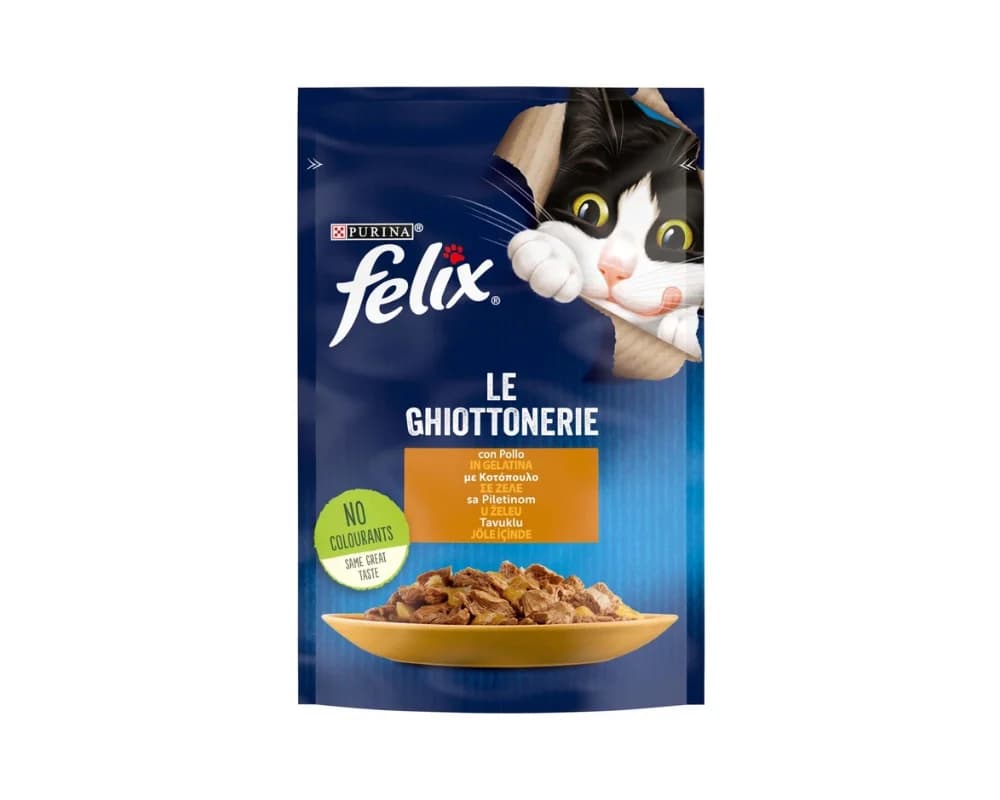 پوچ گربه فلیکس Felix با طعم گوشت مرغ 85 گرمی