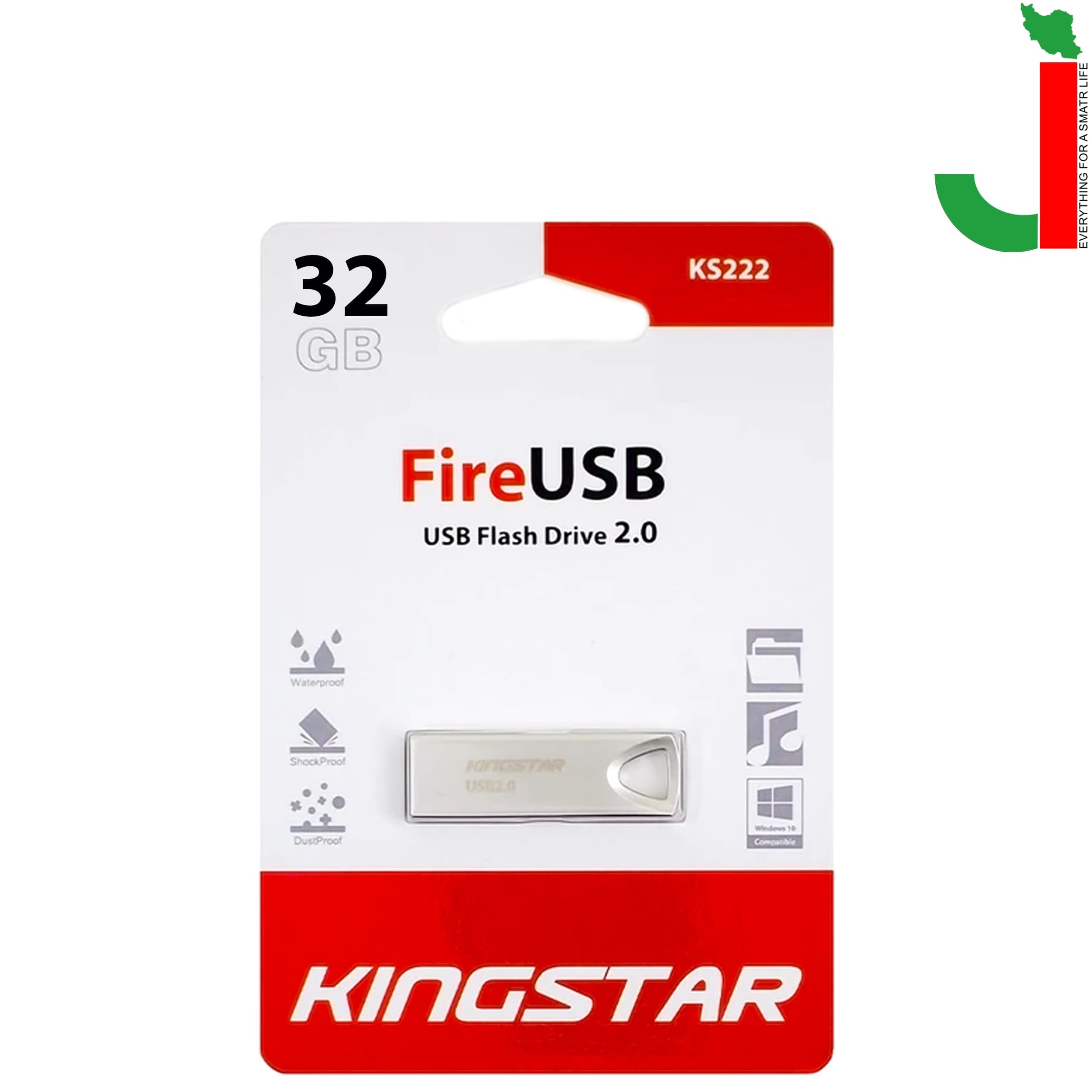 فلش مموری کینگ استار مدل FIRE KS222 ظرفیت 32 گیگابایت USB2.0 — تصویر ۲