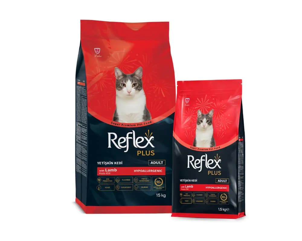 غذای خشک گربه رفلکس پلاس گوشت بره Reflex Plus With Lamb وزن یک کیلوگرم فله