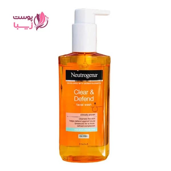 شوینده صورت ضد جوش نوتروژینا مدل Clear&amp;Defend — تصویر ۲
