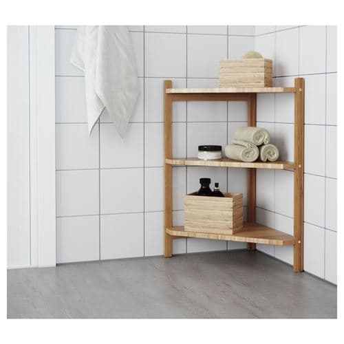 شلف آیکیا، مدل RÅGRUND، بامبو، 34×60 سانتی متر (تخفیف به دلیل ویترینی کاملا سالم) — تصویر ۴