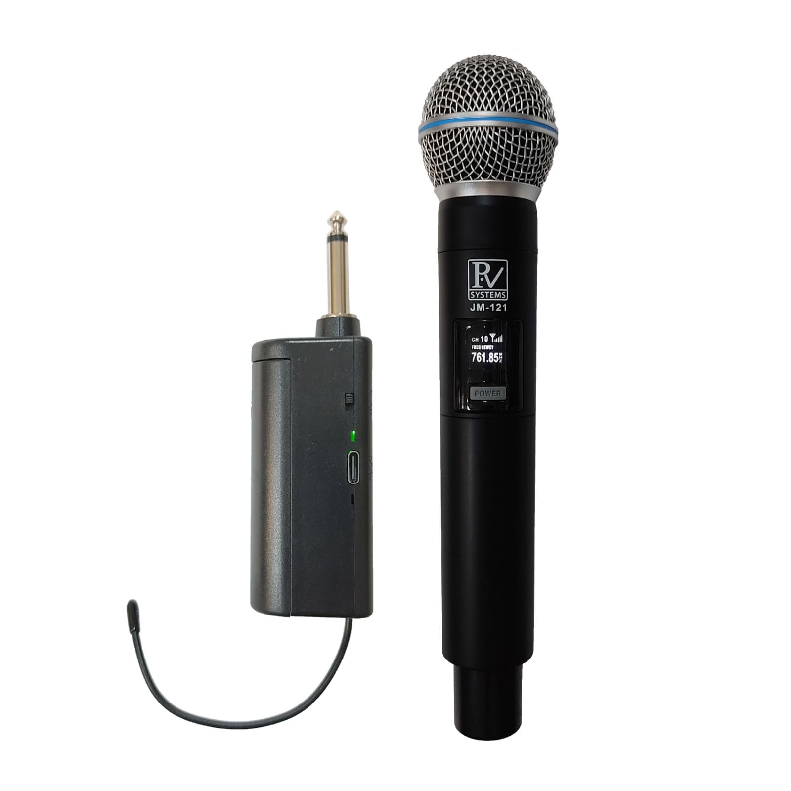 میکروفون بی سیم تک کانال پی وی wireless microphone p.v jm-121 — تصویر ۲