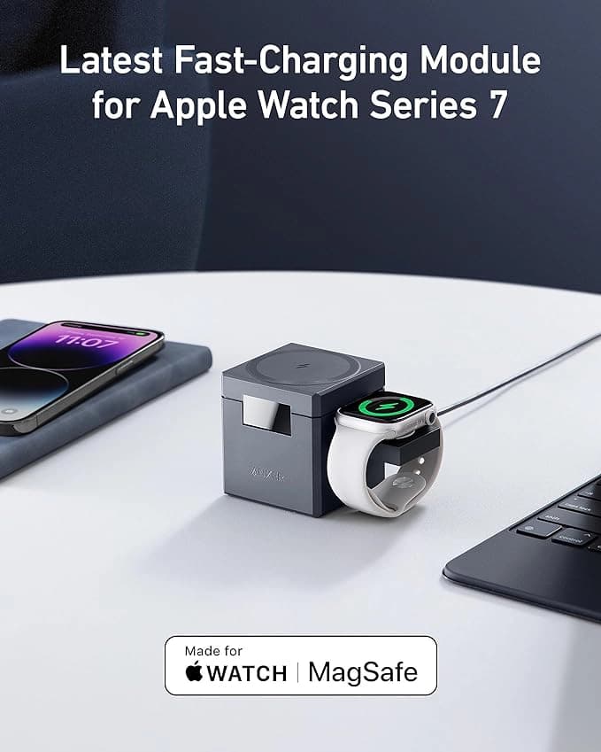 شارژر مکعبی 3 کاره انکر Anker 3-in-1 Cube with MagSafe — تصویر ۳