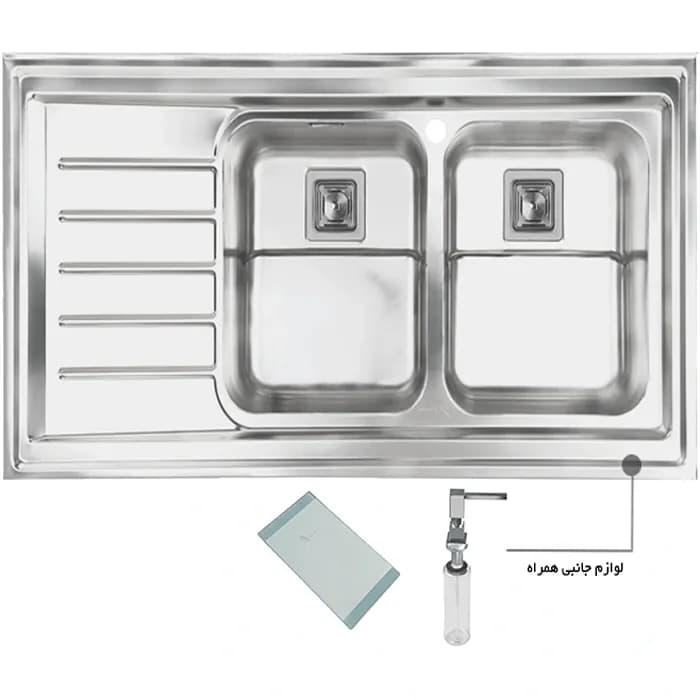 سینک ظرفشویی استیل اخوان مدل 511 — تصویر ۲