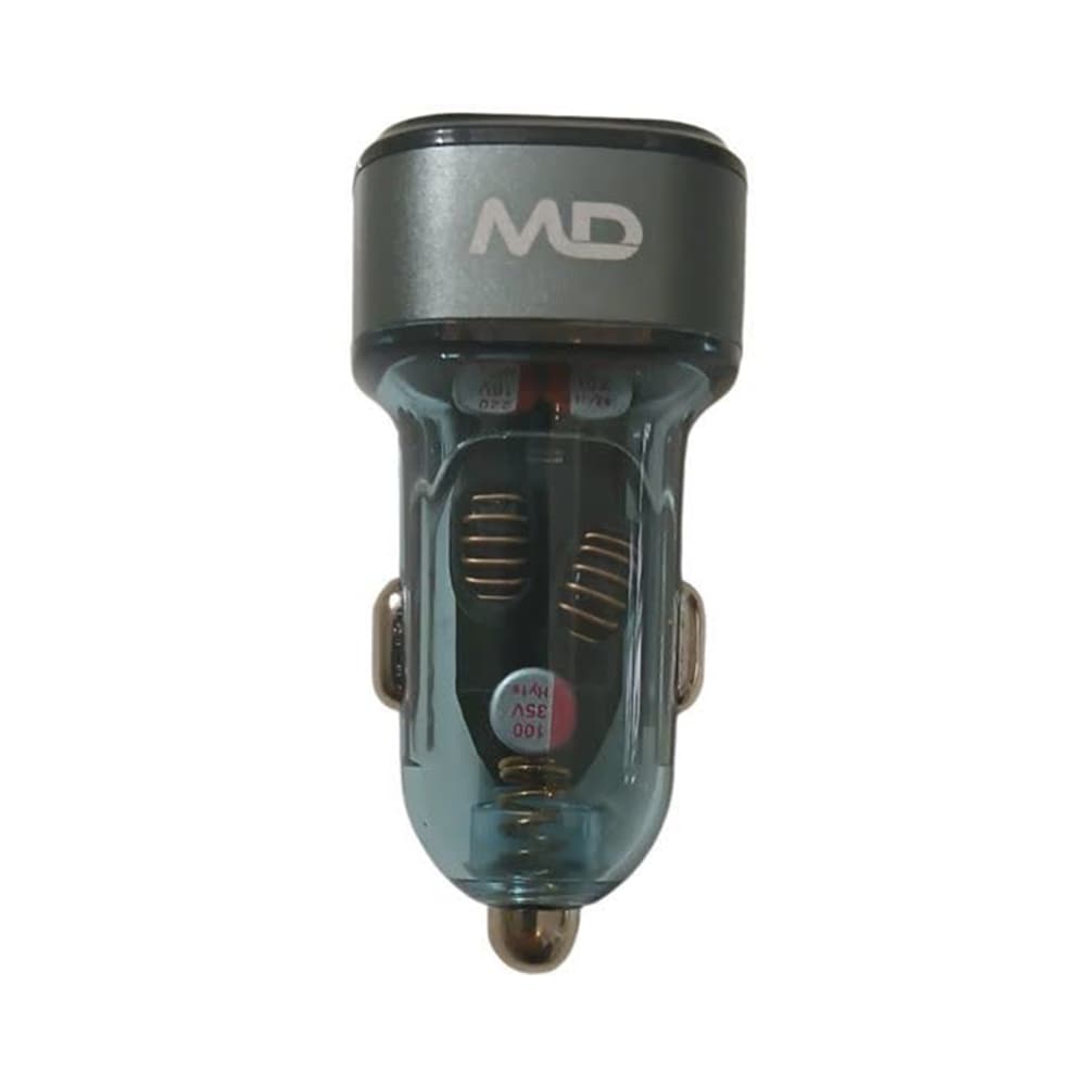 شارژر فندکی کریستالی ام دی MD مدل MC-70 رنگ آبی — تصویر ۲