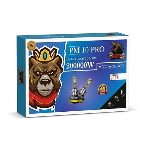 هدلایت pm 10 pro گریزلی پایه h4 — تصویر ۳