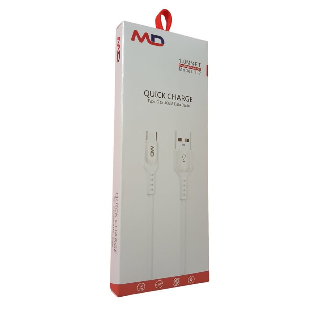 کابل شارژر موبایل ام دی MD مدل MD-T7 — تصویر ۴