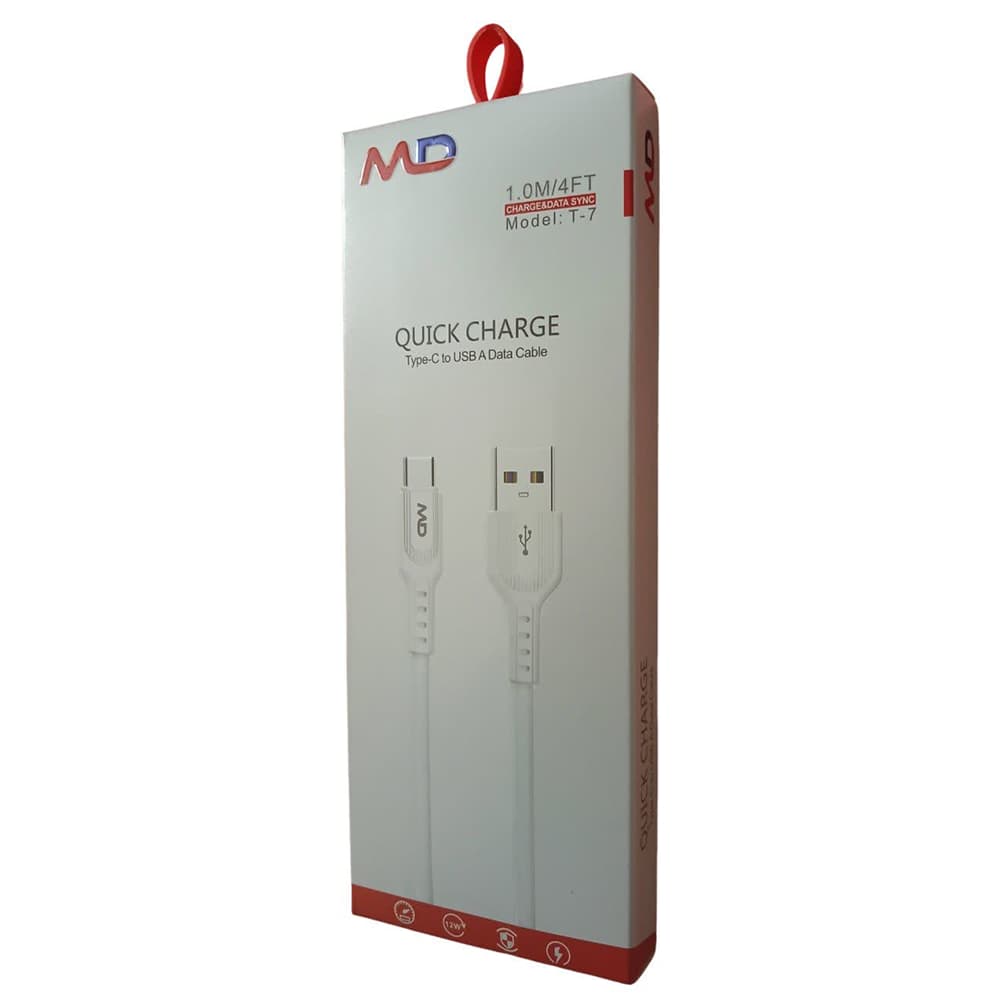 کابل شارژر موبایل ام دی MD مدل MD-T7 — تصویر ۳