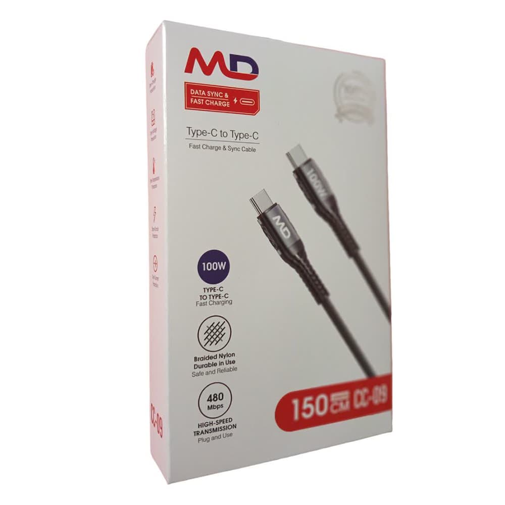 کابل شارژر موبایل ام دی MD مدل MD-CC09 — تصویر ۶