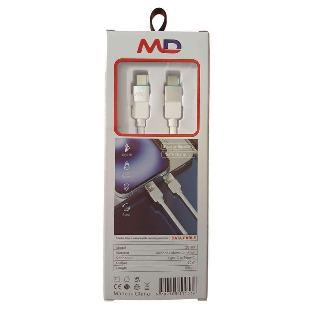 کابل شارژر موبایل ام دی MD مدل MD-CC05