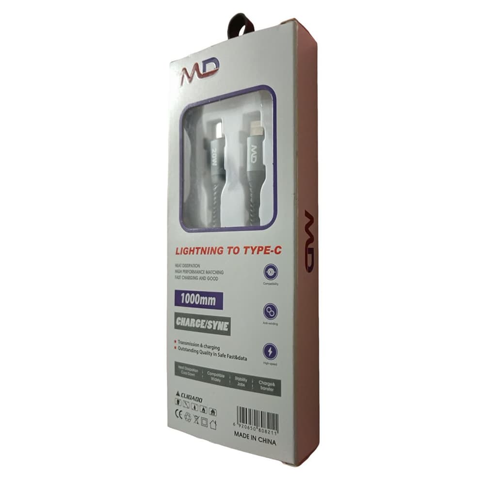 کابل شارژر موبایل ام دی MD مدل MD-CL07 — تصویر ۵