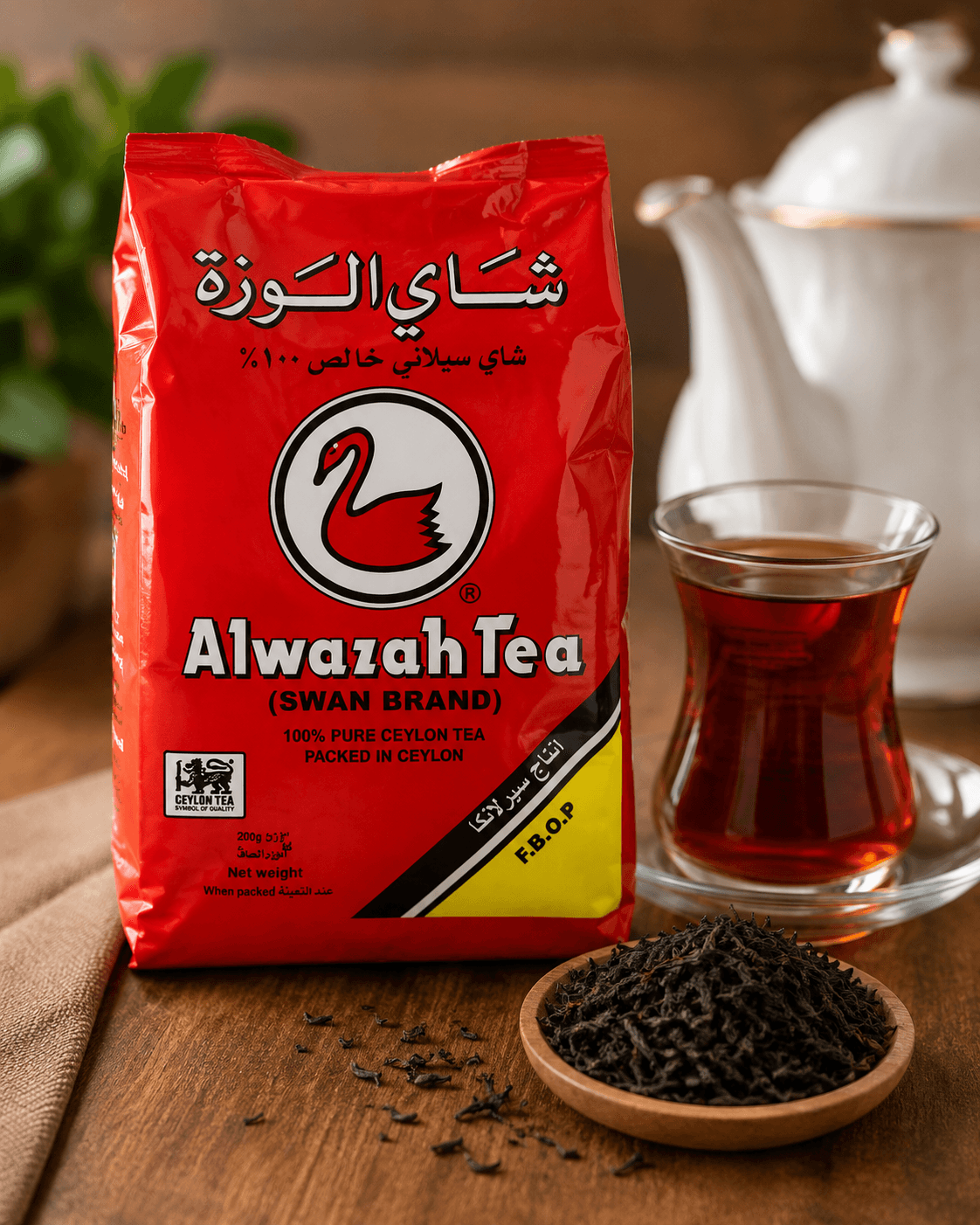 چای سیاه الوزه ۴۰۰ گرمی | چای اصل سیلان با عطر قو