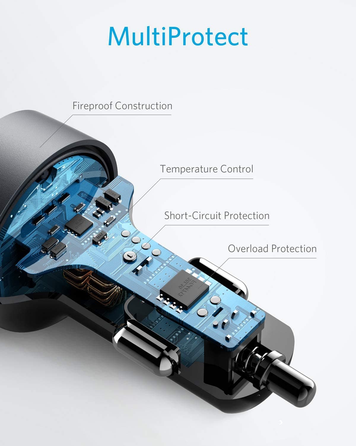 شارژر فندکی35 واتی انکر مدل Anker PowerDrive PD+ 2 A2732 — تصویر ۵