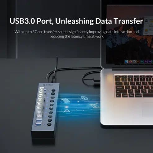 هاب 13 پورت اوریکو مدل BT2U3-13AB — تصویر ۷