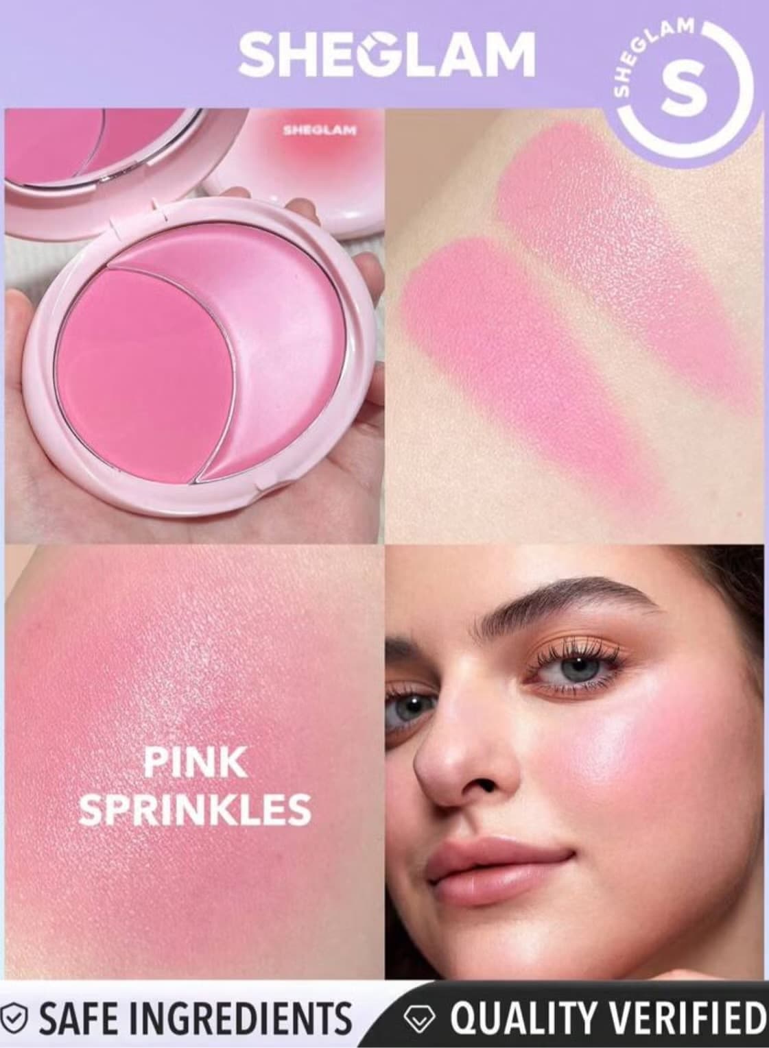 رژ گونه دو طرفه کرمی و پودری شیگلم Sheglam مدل Cheek 2 Cheek — تصویر ۷