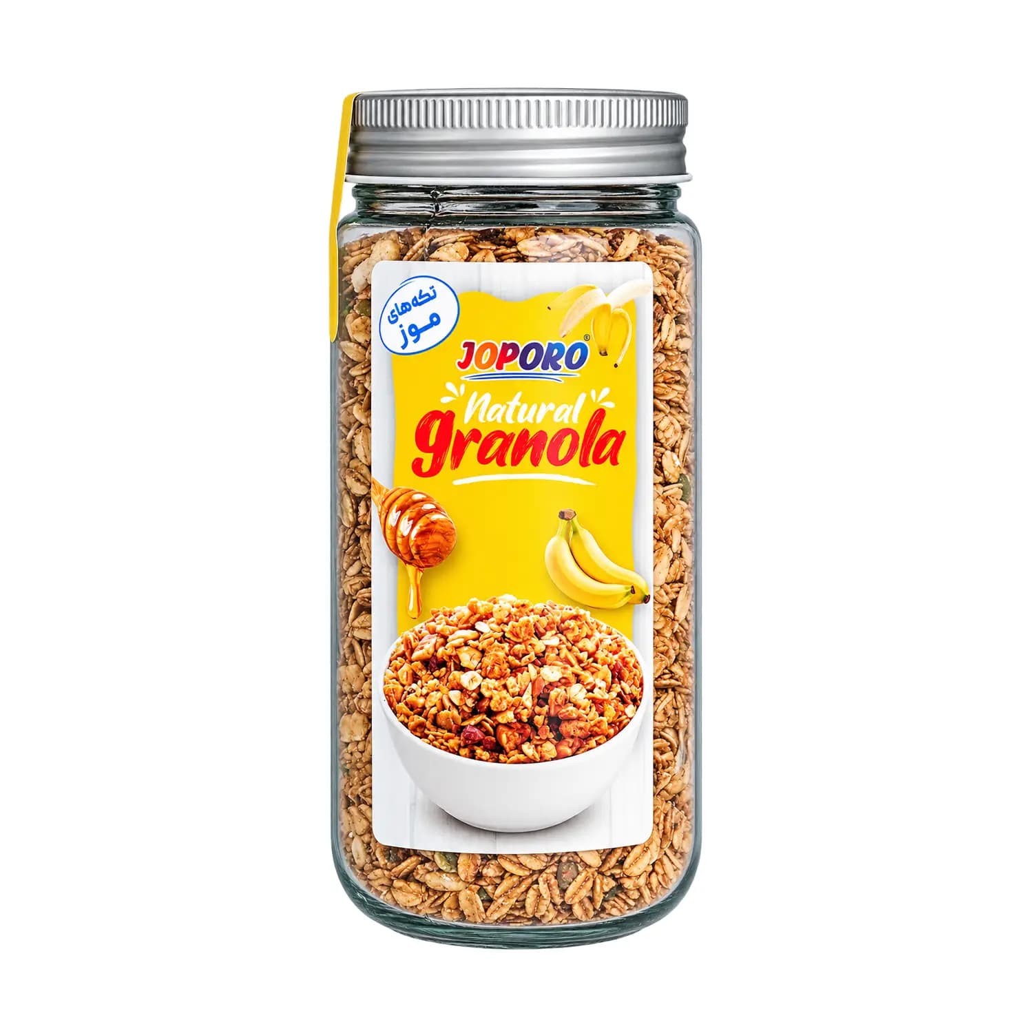 گرانولا موز شیشه‌ای