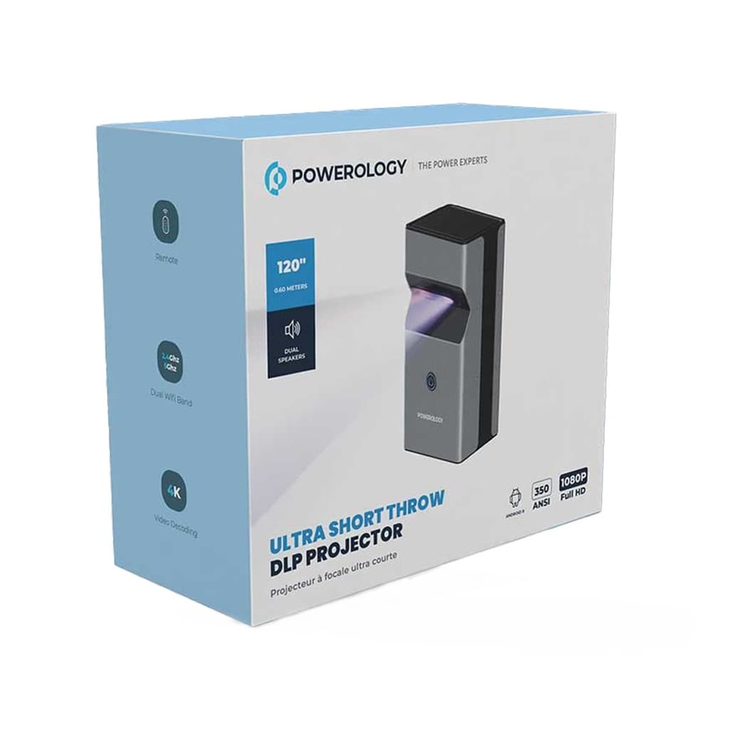 ویدئو پروژکتور DLP قابل حمل پاورولوژی Powerology 4K Ultra Short Throw DLP Projector PUSHDLP — تصویر ۲