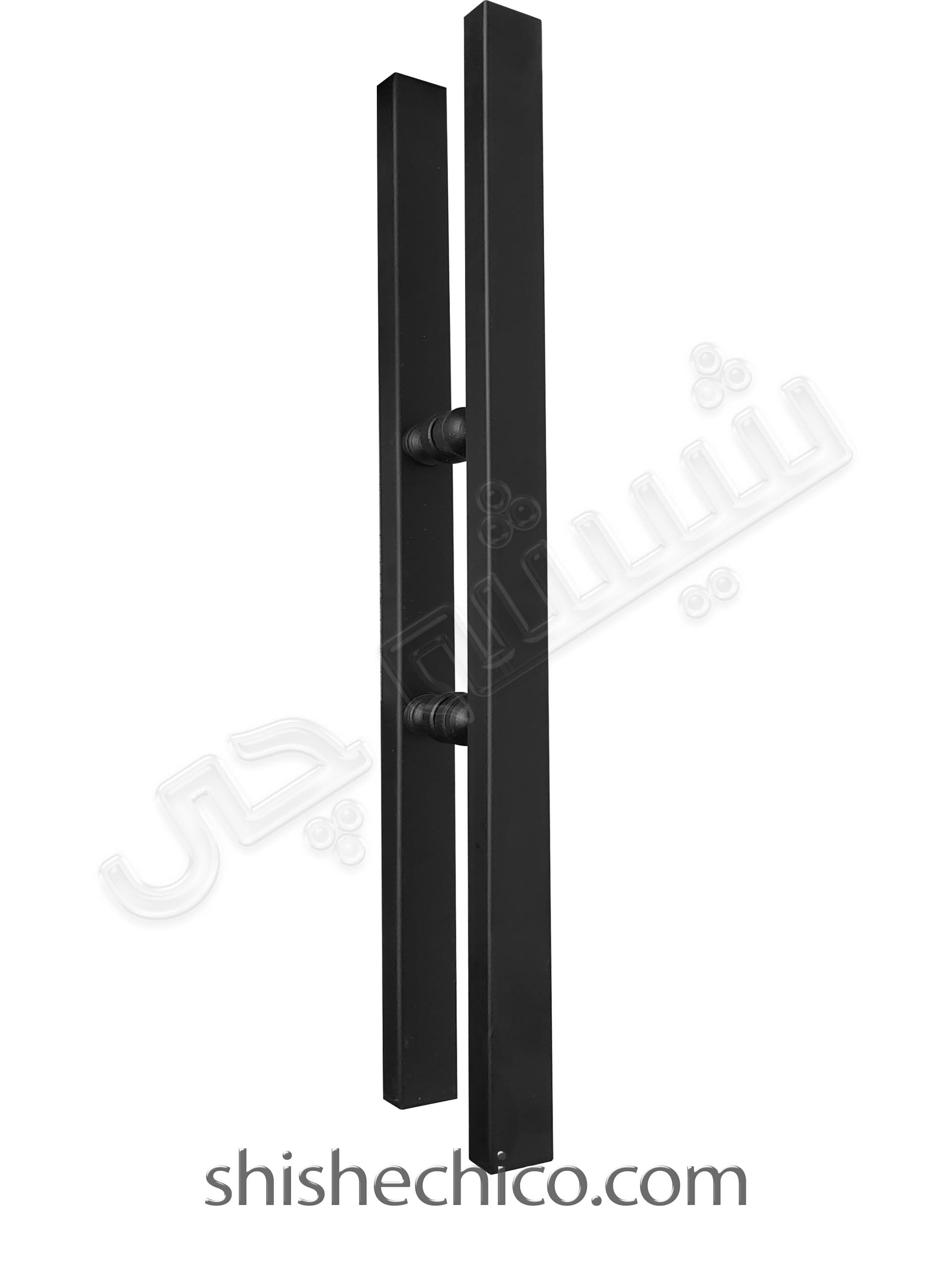 دستگیره مشکی شیشه سکوریت مکعبی 60cm — تصویر ۴