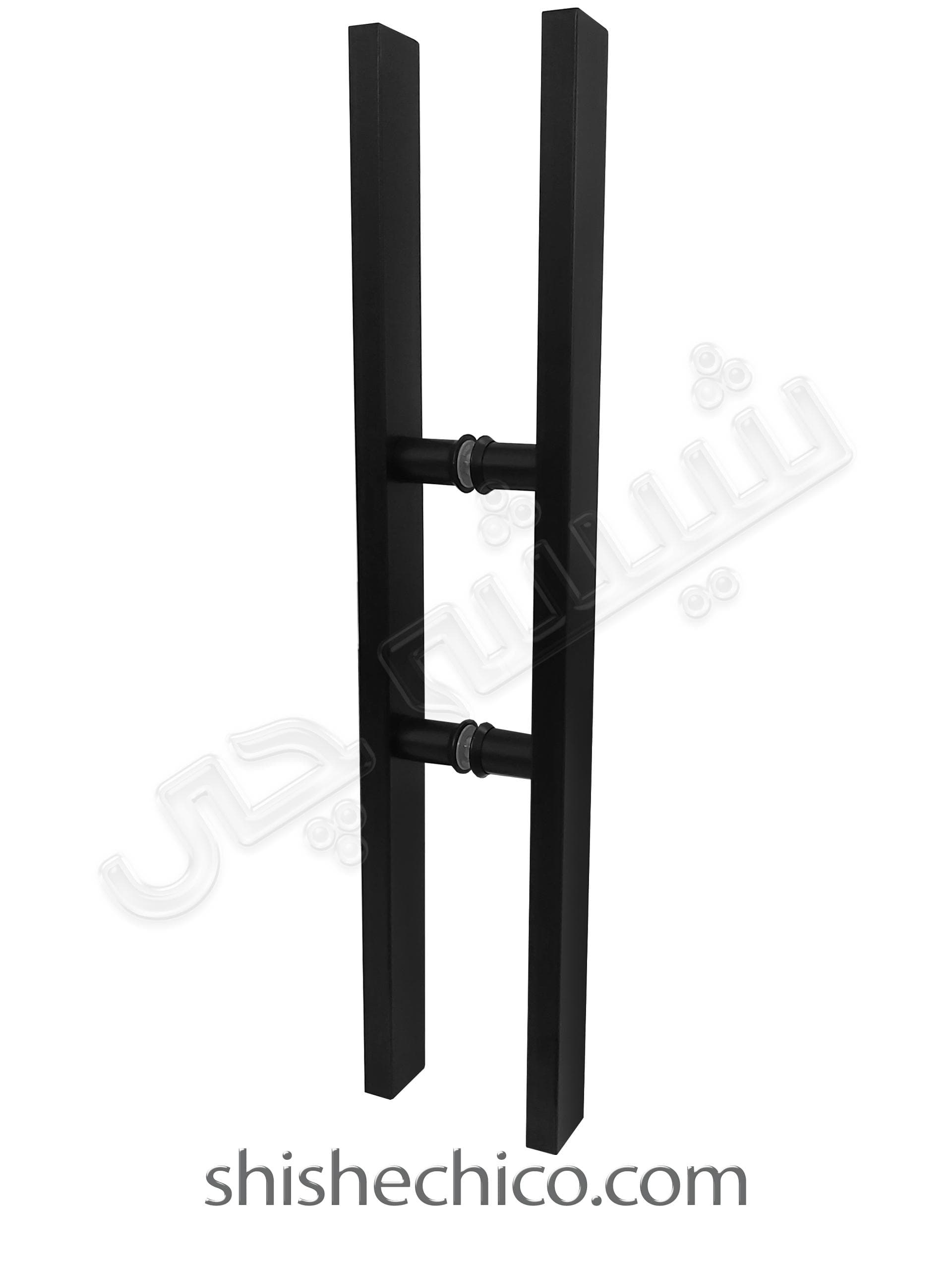 دستگیره مشکی شیشه سکوریت مکعبی 60cm