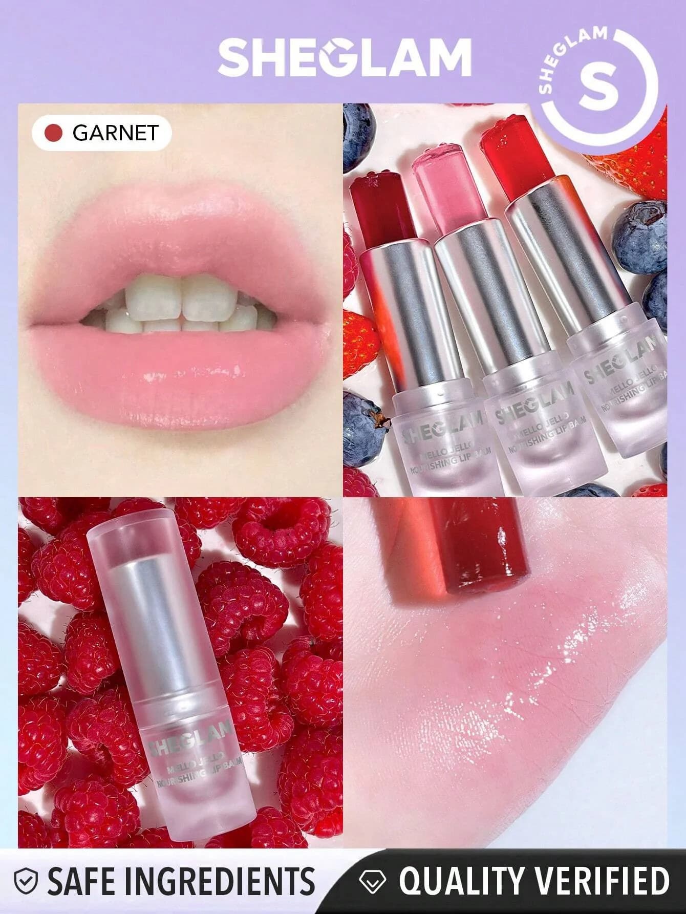 بالم لب رنگی ژله ای شیگلم مدل ملو ژلو Ruby — تصویر ۵