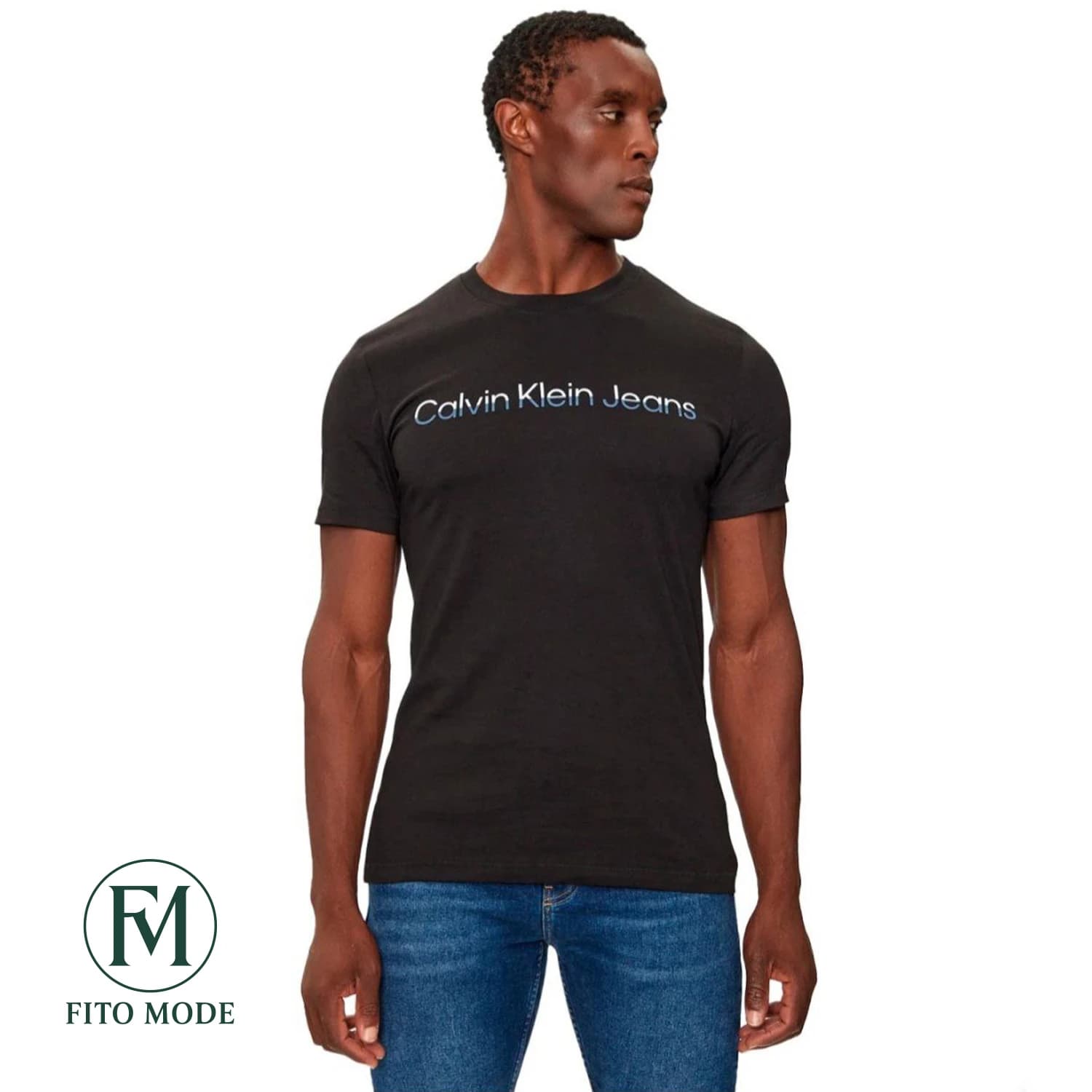 تیشرت یقه گرد مردانه مشکی برند Calvin Klein اورجینال