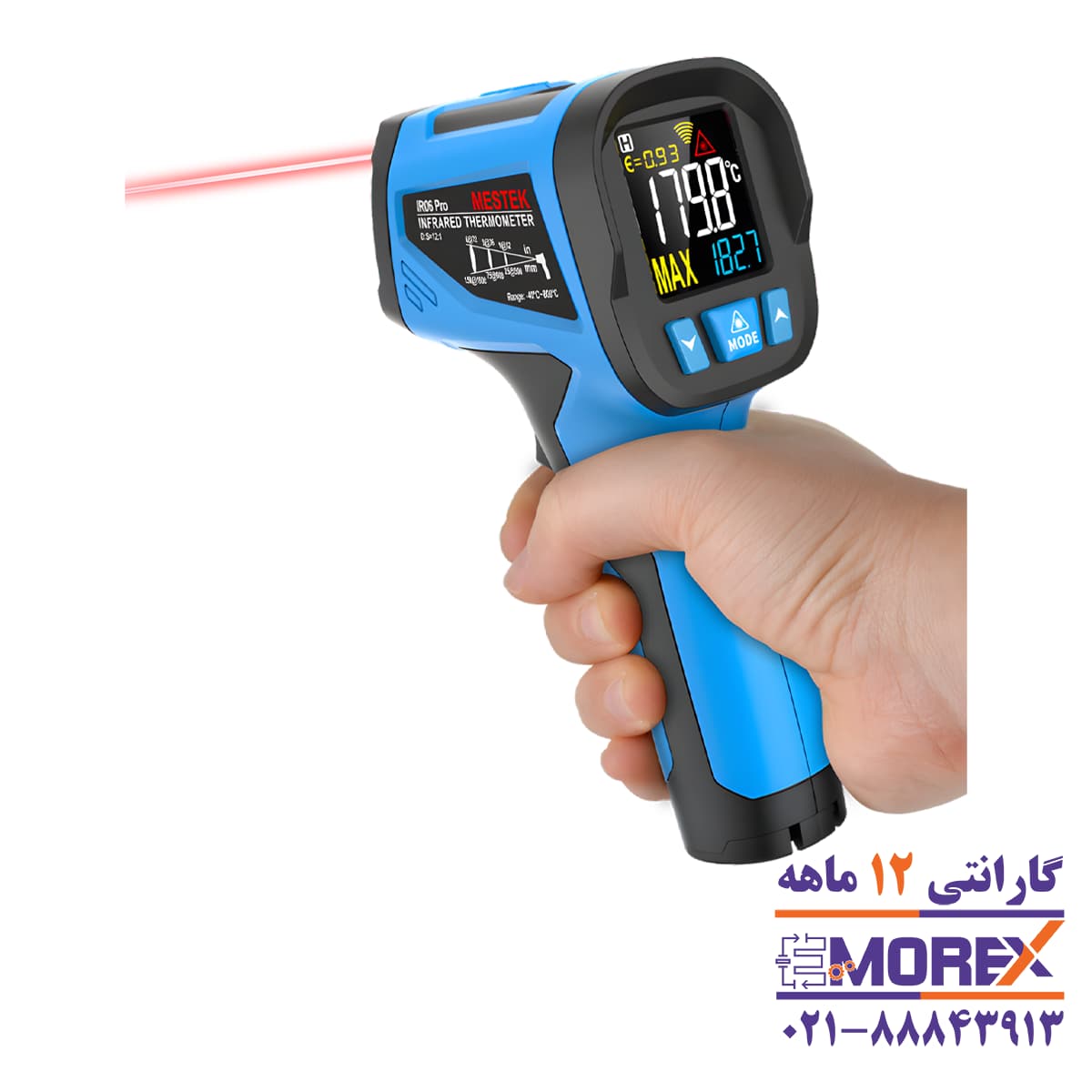 ترمومتر لیزری مستک | MESTEK مدل IR06 PRO — تصویر ۴