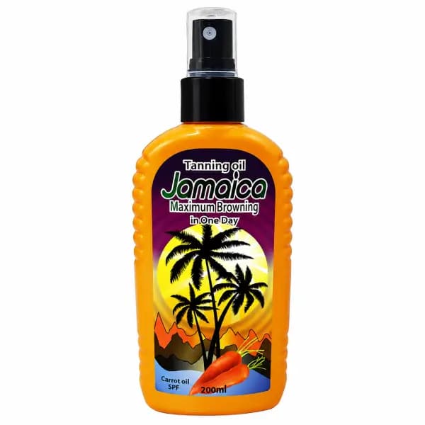 روغن برنزه‌کننده جامائیکا مدل Carrot Tanning Oil حاوی روغن هویج و SPF حجم 200 میلی‌لیتر – Jamaica