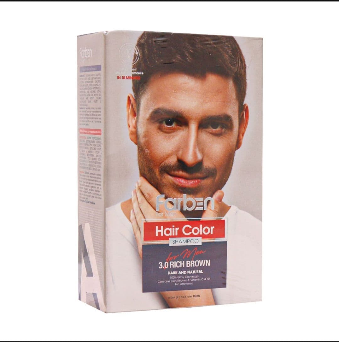 شامپو رنگ فاربن 3- RICH BROWN3.0