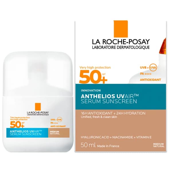 ضدآفتاب سرمی رنگی لاروش پوزای آنتلیوس UVair SPF50+ مدل Medium Natural — تصویر ۶