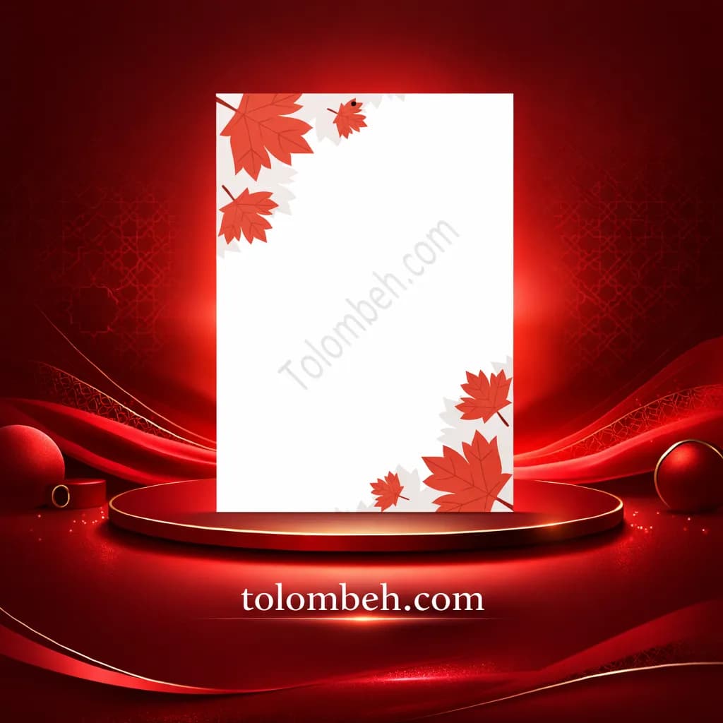 قالب ورد حاشیه برگه پاییزی