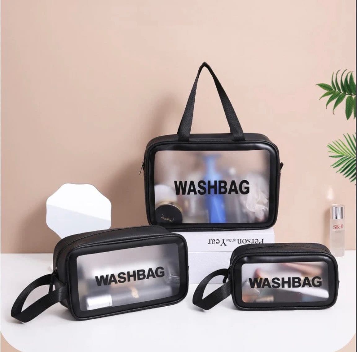 کیف آرایشی واش بگ مشکی washbag — تصویر ۲