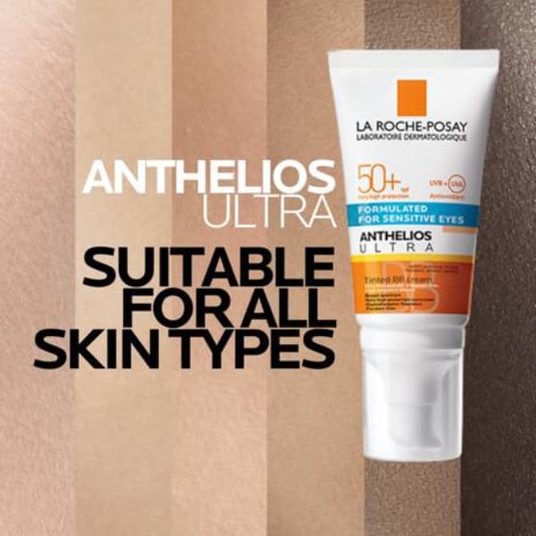 کرم ضدآفتاب رنگی لاروش پوزای آنتلیوس مدل Anthelios Ultra SPF50+ مناسب پوست حساس دور چشم — تصویر ۴