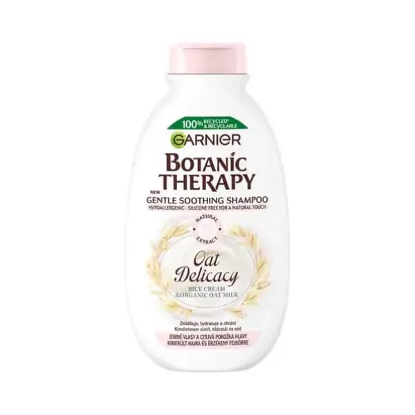 شامپو ملایم و تسکین‌دهنده گارنیه Botanic Therapy، مدل Oat Delicacy، حاوی عصاره شیر برنج و شیر جو دوسر ارگانیک | Garnier Botanic Therapy Gentle Soothing Shampoo, Oat Delicacy
