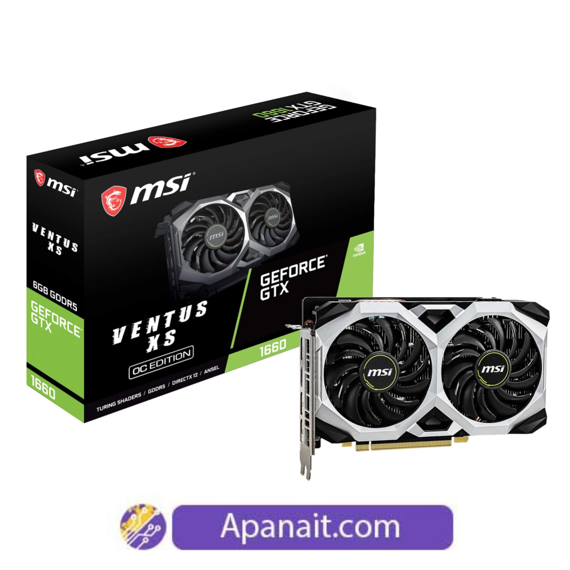 کارت گرافیک MSI GeForce GTX 1660 6GB VENTUS کارکرده