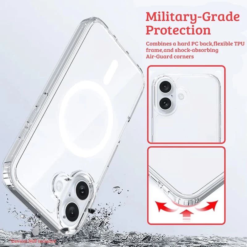 قاب اورجینال Magnetic دور ژله ای MagSafe مدل Apple iPhone 16 – سفید (پک دار) — تصویر ۴