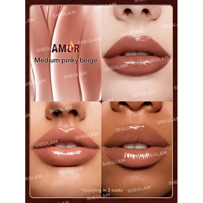 پک برق لب 4 عددی امبر رز شیگلم Sheglam Ember Rose Love Nourishing Lip Gloss Pack — تصویر ۶