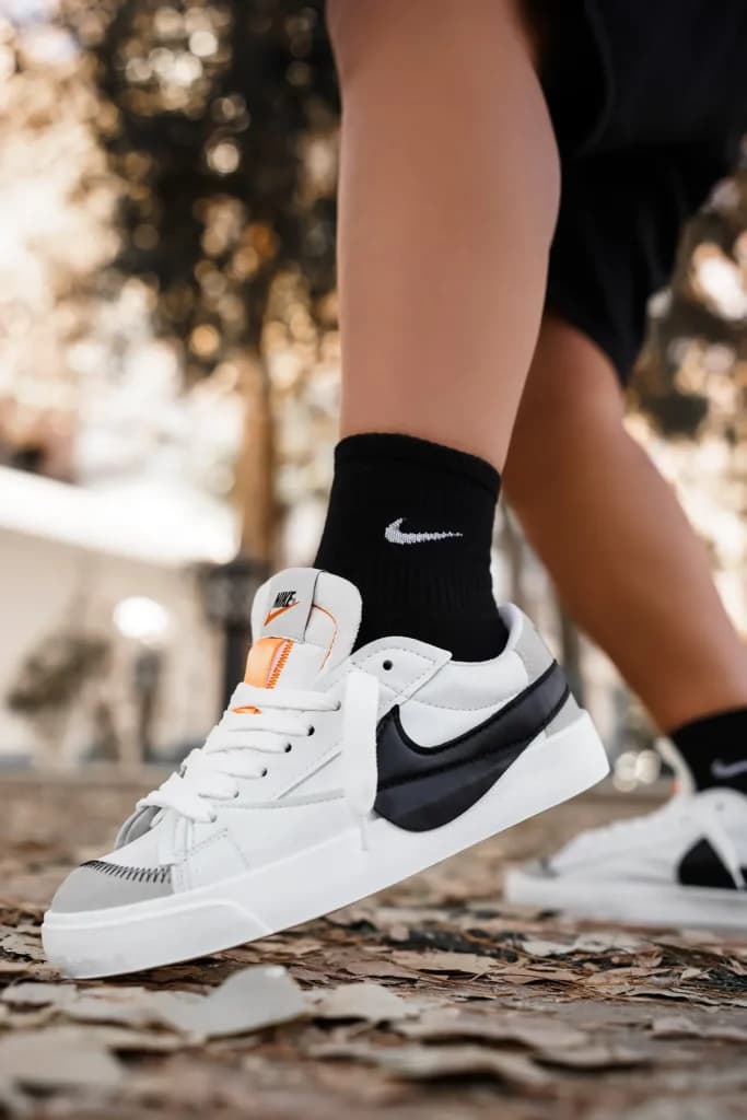 کتونی نایک بلیزر جامبو سفید طوسی مشکی | Nike Blazer Jumbo Jumbo — تصویر ۵