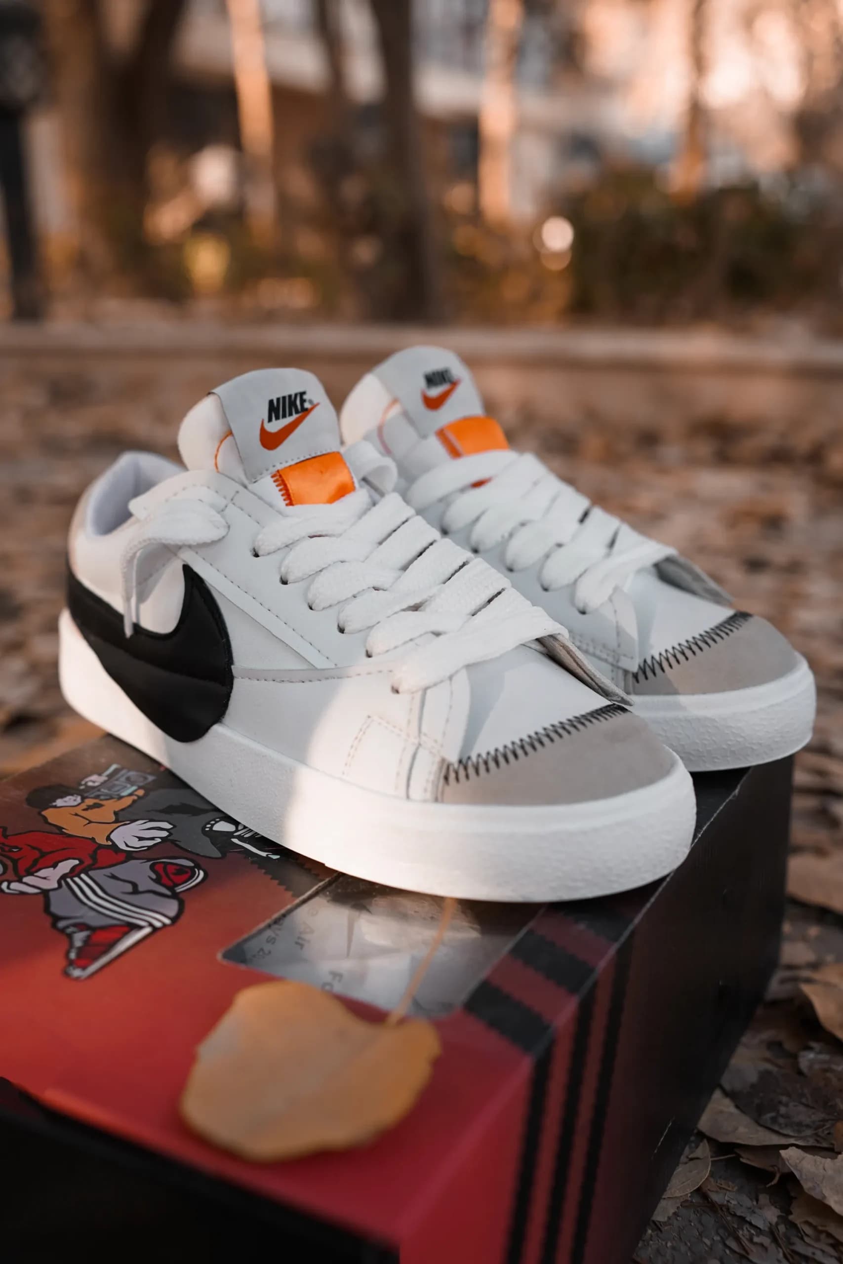 کتونی نایک بلیزر جامبو سفید طوسی مشکی | Nike Blazer Jumbo Jumbo — تصویر ۴