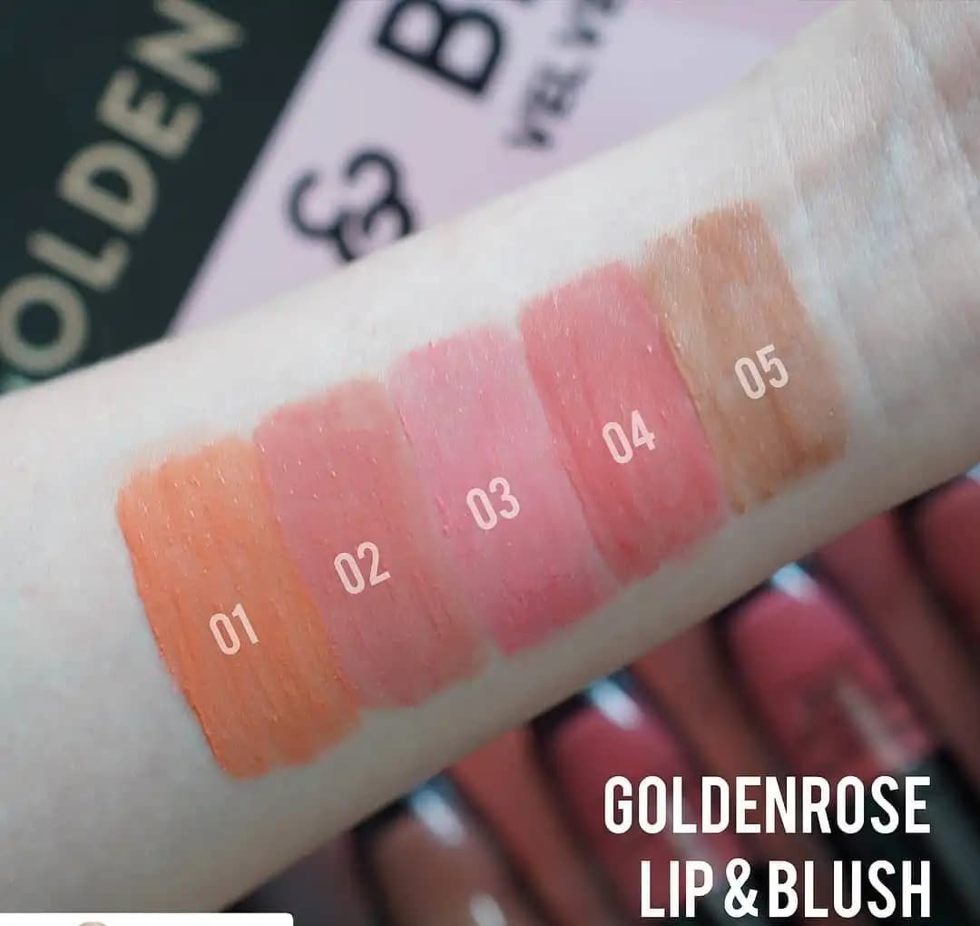 رژلب و رژگونه مایع ولوت گلدن رز | Golden Rose Lip & Blush Velvet Touch — تصویر ۶